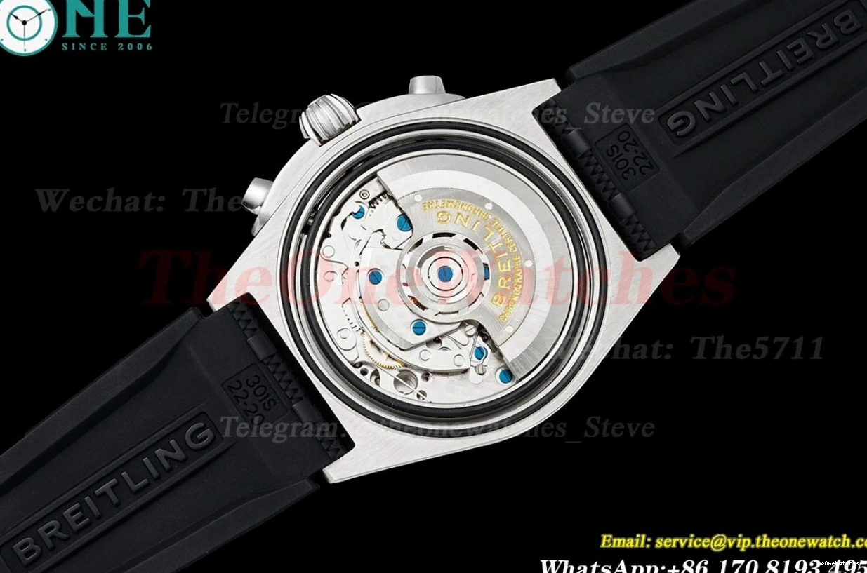 Chronomat Strap Dial 42MM TF on A7750 Silver B01 Rubber Rouleaux 0401